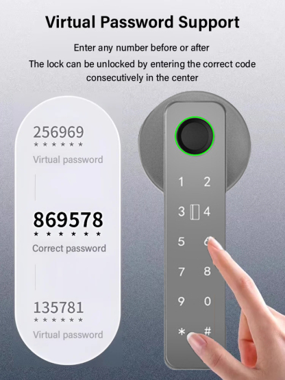 Home Interior Wooden Door Bluetooth Smart Lock Door