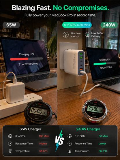 ⭐AI Pulse Tech Restore Battery Health ⭐Fast Charging for All Devices ⭐Stop Performance Throttling ⭐Extend Device Lifespan ⭐Compact 4 Port Design