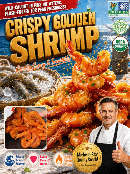 🦐 Wild-cooked crispy shrimp, non-fried, low-calorie, savory and crispy, buy one get one free ⚡