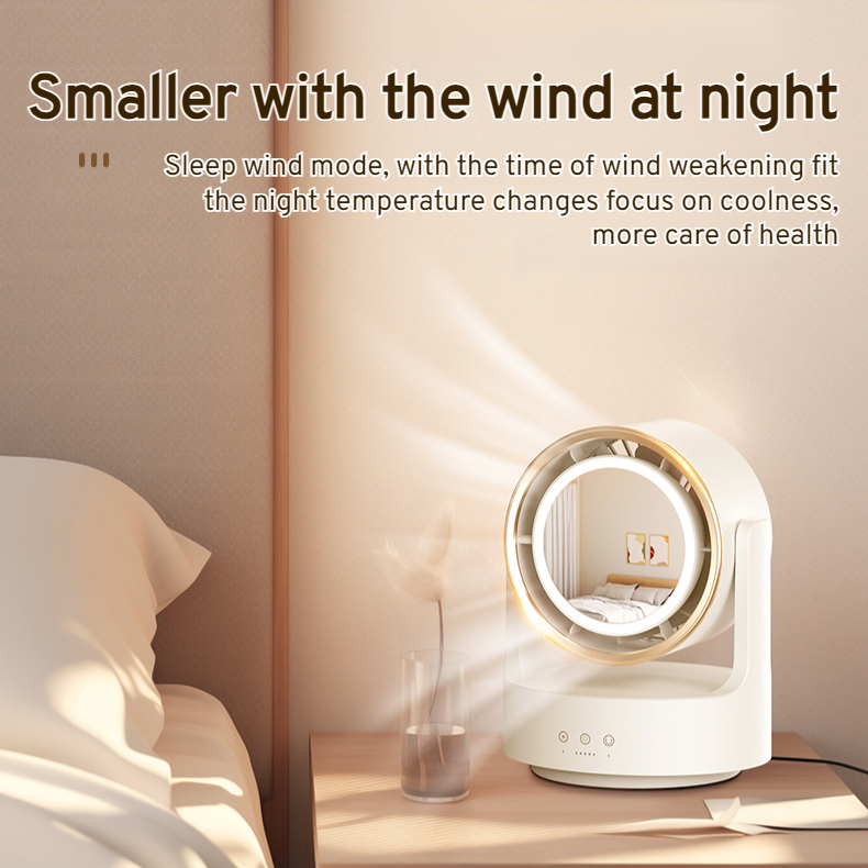 Household shaking fan convection circulation fan light desktop fill light leafless fan