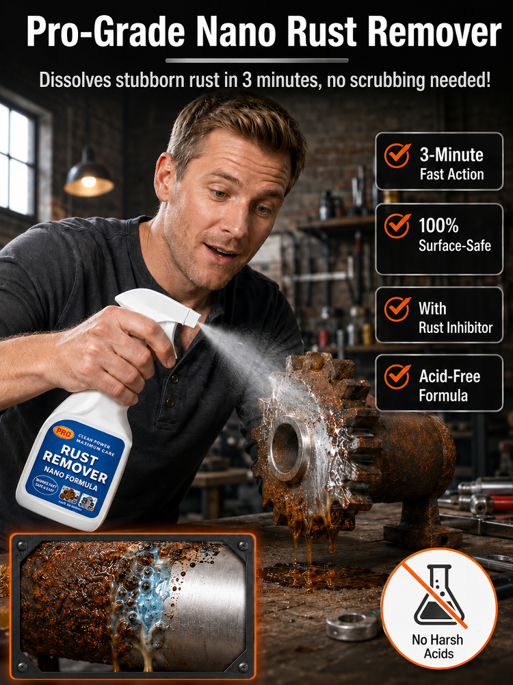 Fast Acting Nano Rust Remover ⭐ Dissolves Rust in 3 Minutes ⭐ Safe for All Metals ⭐ Long Lasting Protection ⭐ Eco Friendly Formula