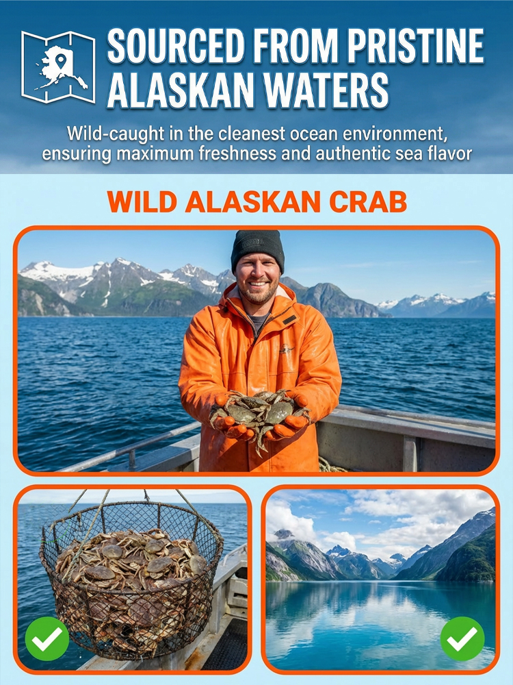 Premium Wild Caught Whole Mini Crabs - Low Carb Keto Friendly Snack - Vacuum Dehydrated Crispy Seafood 🦀🔥