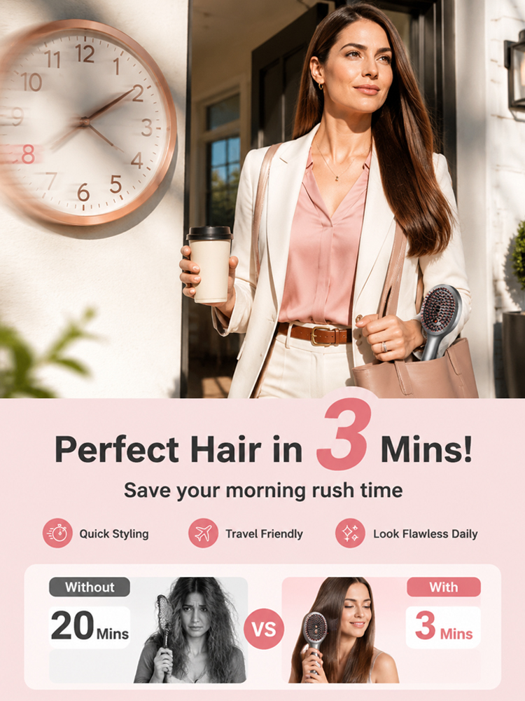 Hollywood Secret 650nm Red Light Hair Comb |  3-in-1 Handheld Scalp Massager  Device for Scalp Care✨Fuller Looking Hair