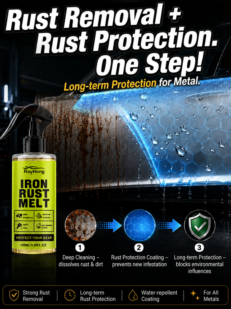 🔧 Pro Grade Fast Rust Cleaner | Zero Grinding Needed | Deep Rust Dissolution | 100% Money-Back Guarantee 🛡️