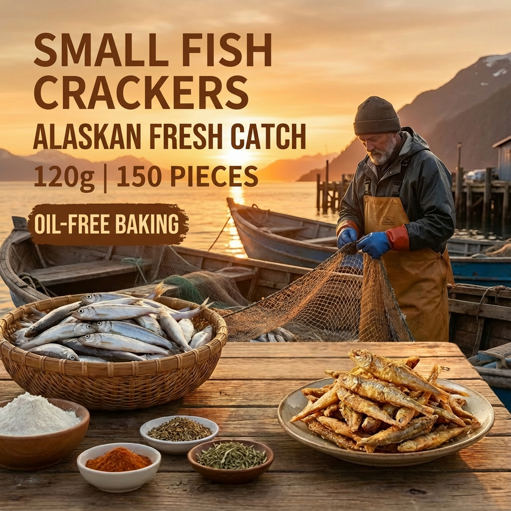 High-protein ready-to-eat deep-sea fish crisps