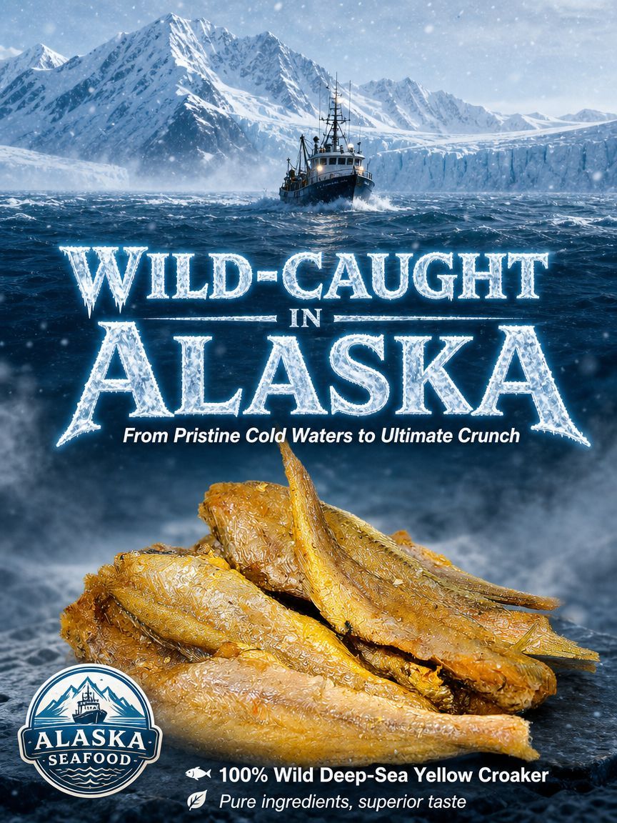 Crispy Yellow Croaker Snack - Ready-to-Eat Dried Fish