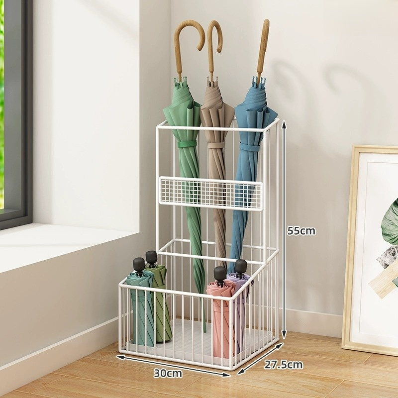 Umbrella storage rack household umbrella bucket door drain umbrella storage rack large capacity umbr