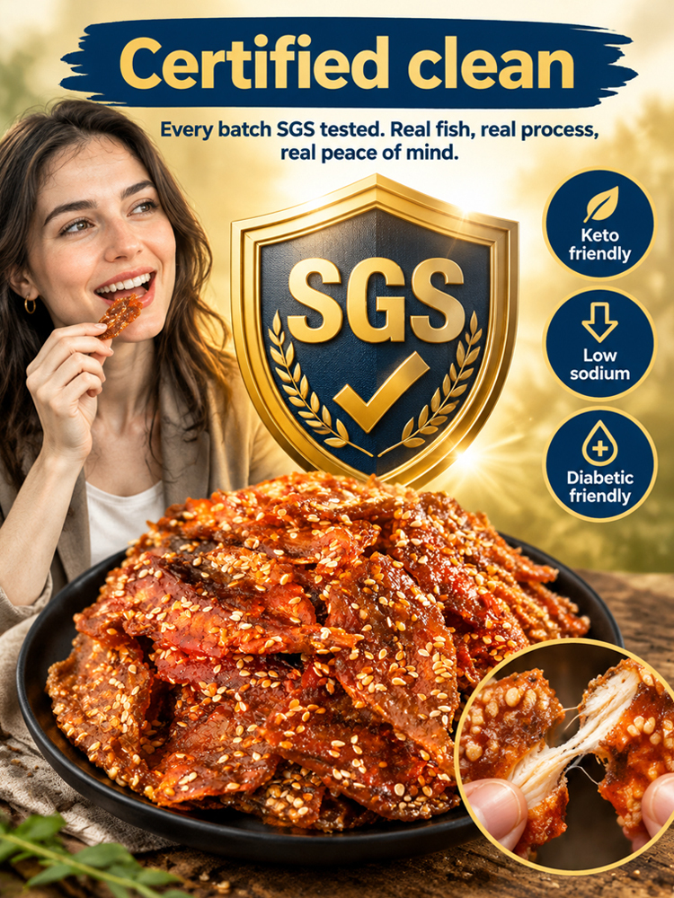 【Buy 3 Get 3 Free】✨ Honey Chili Fish Snacks | Wild Caught | Omega-3 Rich | Handcrafted 🌊