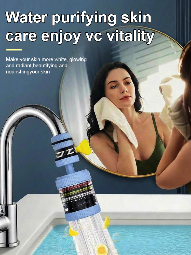 【Japanese purification technology】Premium 6-Layer Faucet Water Filter | Removes Chlorine | 10-Second Install 💧✨