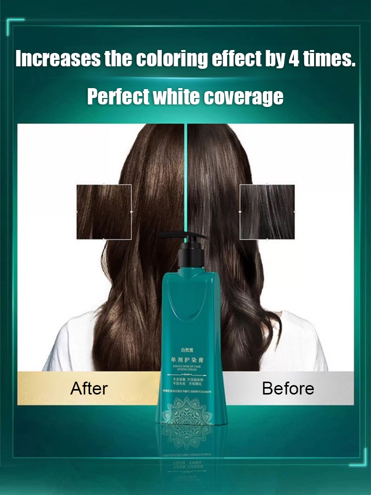 【Whiten in one go】100% Pure Plant Hair Color Cream | Zero Ammonia | 15-MinGray Coverage | With Moroccan Argan Oil 🌿💆‍♀️