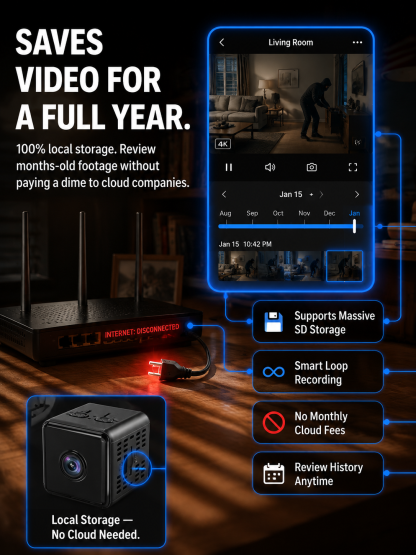 No wires no wifi no problem experience the magnetic x9 camera with 1080p color night vision