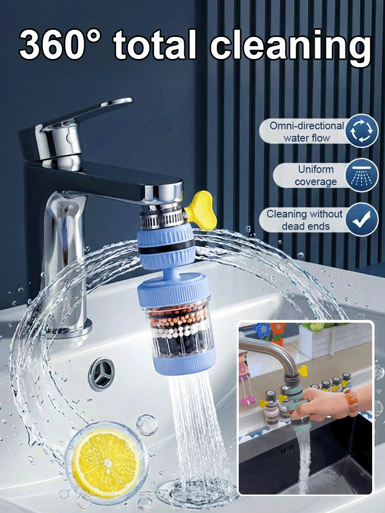 【Japanese purification technology】Premium 6-Layer Faucet Water Filter | Removes Chlorine | 10-Second Install 💧✨