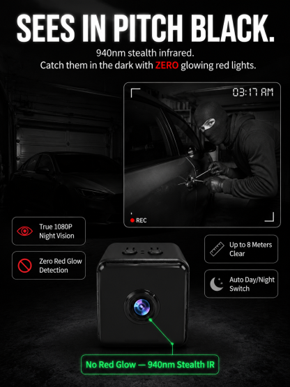 No wires no wifi no problem experience the magnetic x9 camera with 1080p color night vision