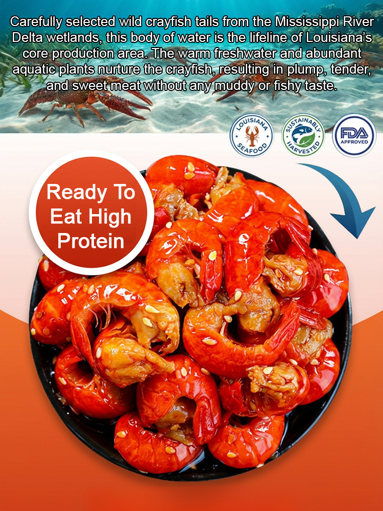 【88 pieces/can】Ready-to-Eat High-Protein Fresh Shrimp in Oil Canned Food | High Protein Low Carb Snack  | Mississippi River Origin 🌶️🔥