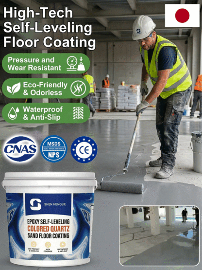 ⭐DIY Self-Leveling Epoxy Floor Coating⭐Industrial Grade Durability⭐Non-Slip Waterproof Finish⭐Easy One-Pass Application⭐All-Weather Resistant⭐Eco-Friendly Formula