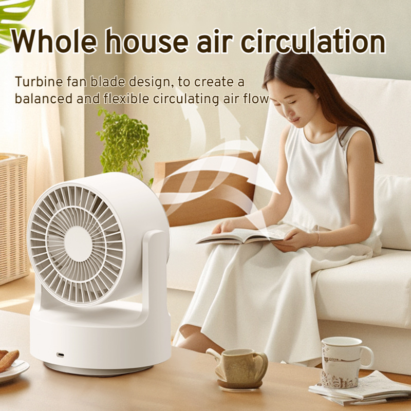 Household shaking fan convection circulation fan light desktop fill light leafless fan