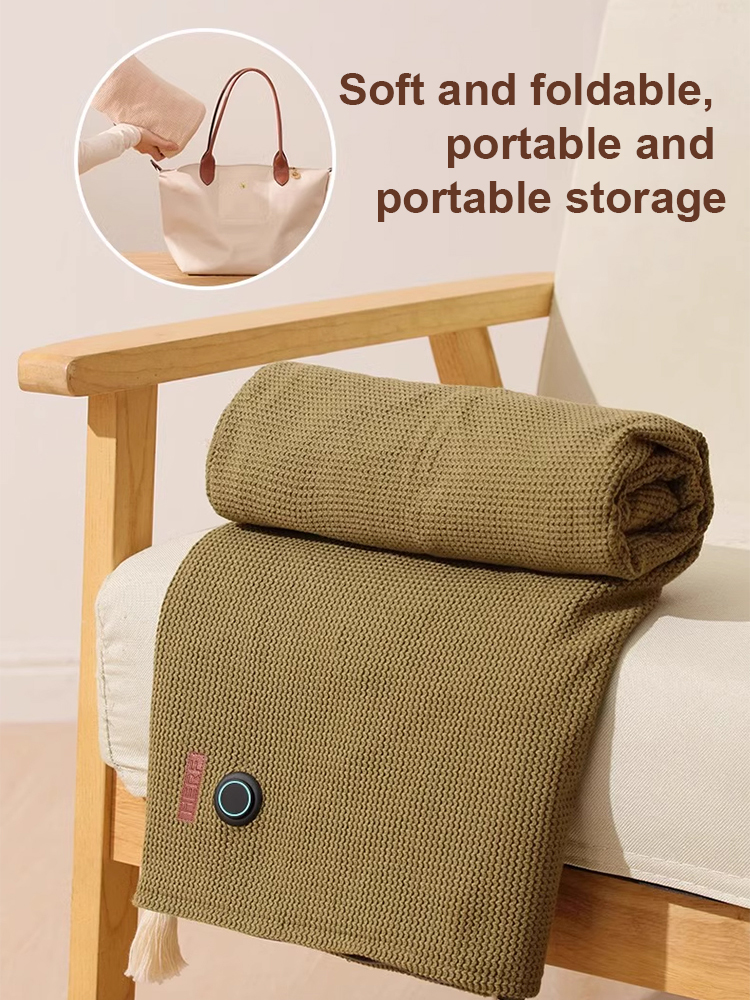 Wearable Electric Heated Shawl - 15S Rapid Heating Soft Throw | Machine Washable Portable Poncho with 3 Temp Settings 🧣🔥