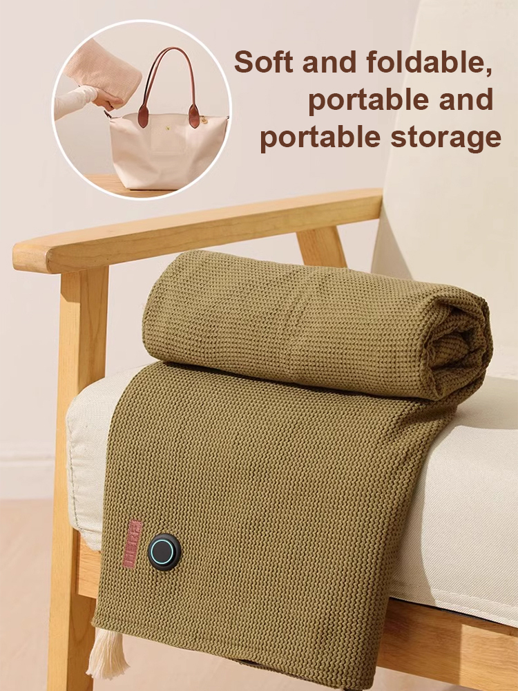 Wearable Electric Heated Shawl - 15S Rapid Heating Soft Throw | Machine Washable Portable Poncho with 3 Temp Settings 🧣🔥