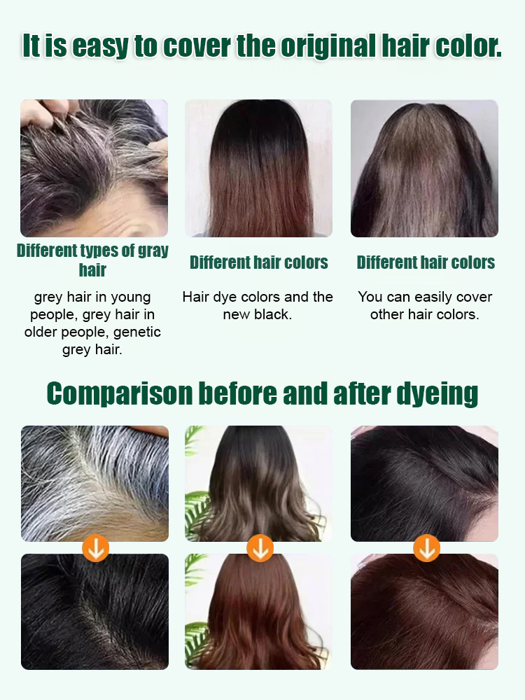 【Whiten in one go】100% Pure Plant Hair Color Cream | Zero Ammonia | 15-MinGray Coverage | With Moroccan Argan Oil 🌿💆‍♀️