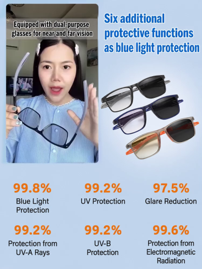 [Clearance Sale] Stop Switching Glasses! German Auto-Focus Smart Glasses Restore 20/20 Vision in 0.1s