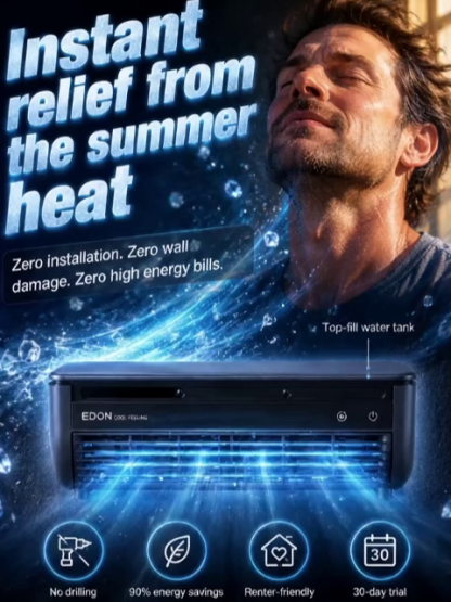 🌬️ Wall Air Cooler | Stop $800 Bills | Lab-Tested | Landlord Approved | Quiet Sleep  | FCC Certified | End Summer Heat🔋