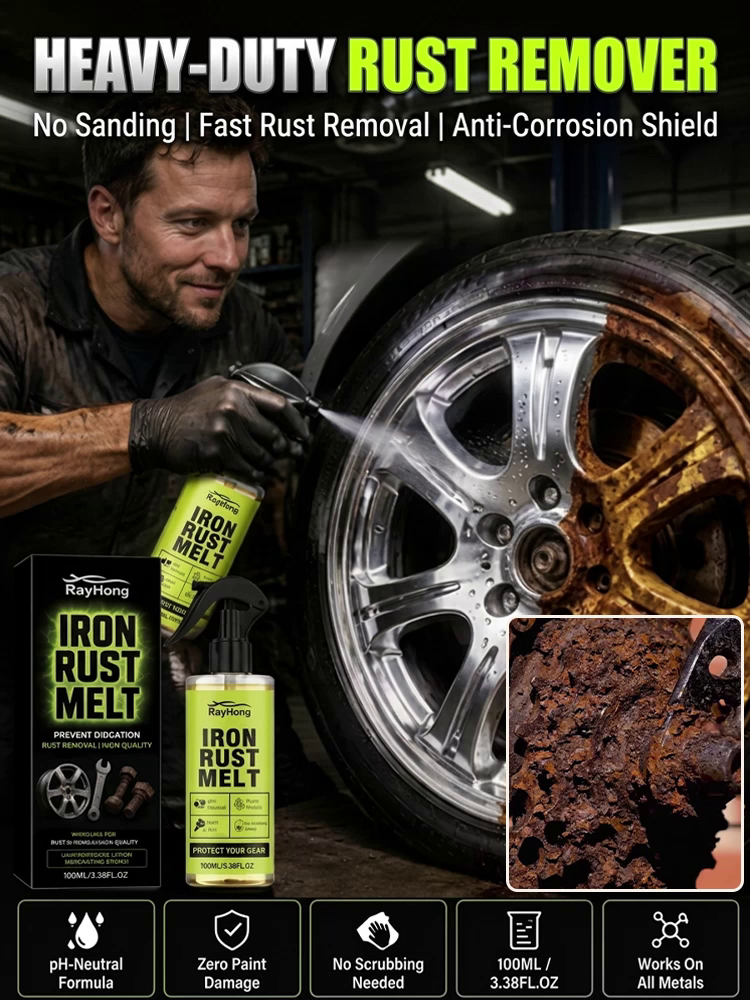 🔧 Pro Grade Fast Rust Cleaner | Zero Grinding Needed | Deep Rust Dissolution | 100% Money-Back Guarantee 🛡️