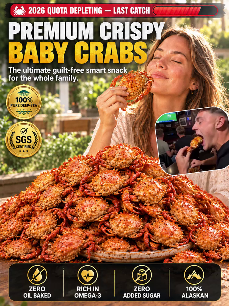【 TODAY ONLY: Buy 1 Get 1 Free!】🦀【 TODAY ONLY: $8.5/Large Bag!】👉Low-fat, crispy, ready-to-eat crab meat snacks