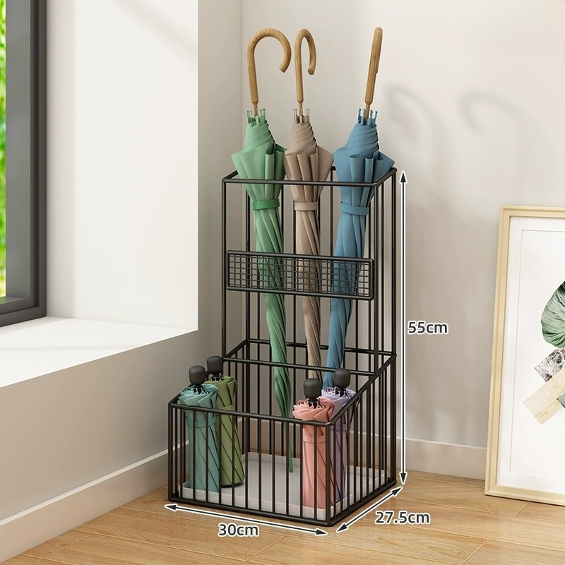 Umbrella storage rack household umbrella bucket door drain umbrella storage rack large capacity umbr