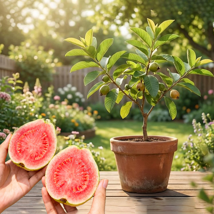 Rare Red Flesh Guava Tree🍒 | High Yield Balcony Pot Plant | DEFRA Safe | Organic Vitamin C Powerhouse 🪴