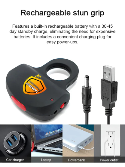 ⭐ Million Volts Finger Stun Gun Portable Rechargeable Self Defense Device for Personal Safety⭐
