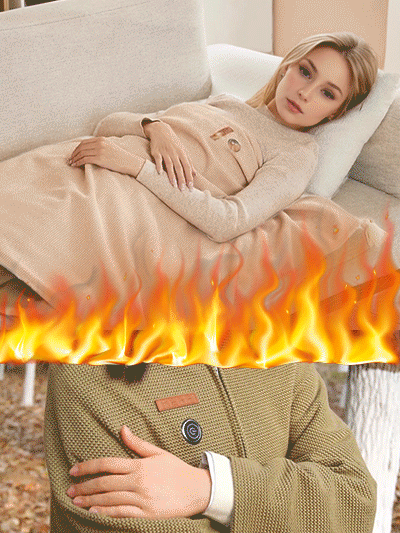 Wearable Electric Heated Shawl - 15S Rapid Heating Soft Throw | Machine Washable Portable Poncho with 3 Temp Settings 🧣🔥