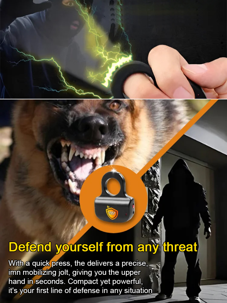 ⭐ Million Volts Finger Stun Gun Portable Rechargeable Self Defense Device for Personal Safety⭐