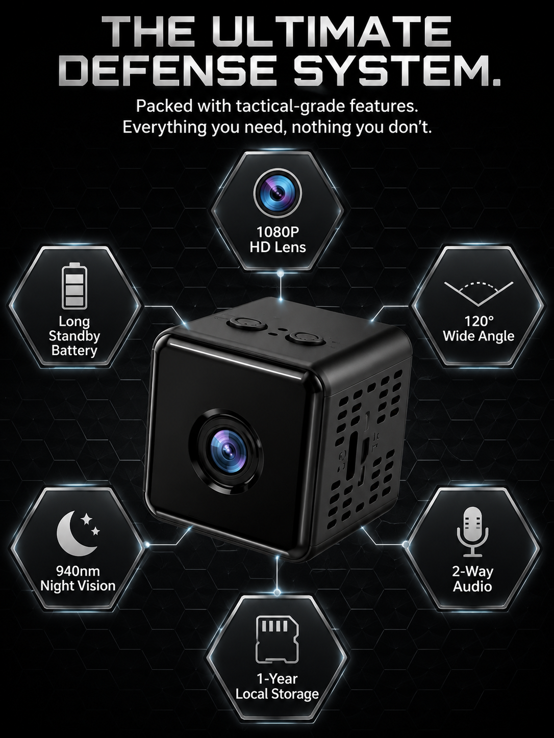 No wires no wifi no problem experience the magnetic x9 camera with 1080p color night vision