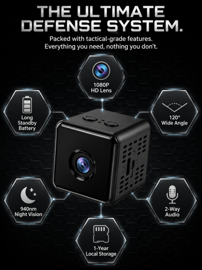 No wires no wifi no problem experience the magnetic x9 camera with 1080p color night vision