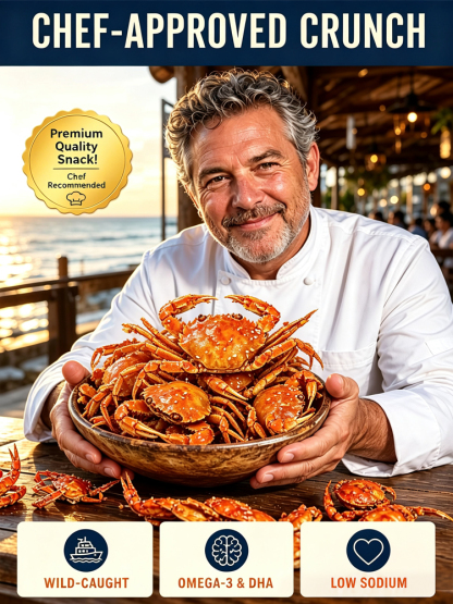 【 BOGO】Wild Alaskan Crunchy Mini Crabs🐟 Non-Fried, Keto, Low-GI. High Protein, Calcium. 100% Natural, 0 Additives.