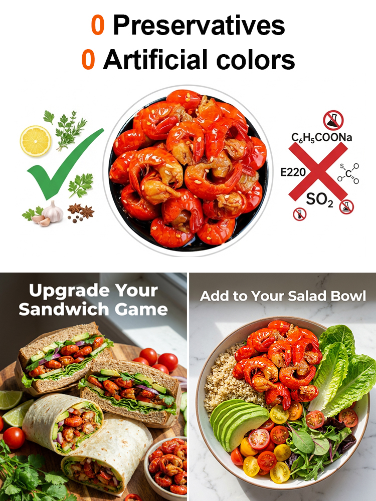 【88 pieces/can】Ready-to-Eat High-Protein Fresh Shrimp in Oil Canned Food | High Protein Low Carb Snack  | Mississippi River Origin 🌶️🔥