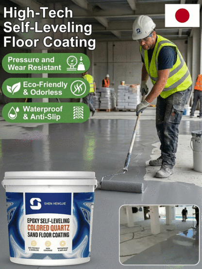 【2-Hour Fast Dry】Kinzu Self-Leveling Liquid Floor Paint - 2 Hour Fast Dry - Waterproof - Anti Slip- High Durability 🛠️✨