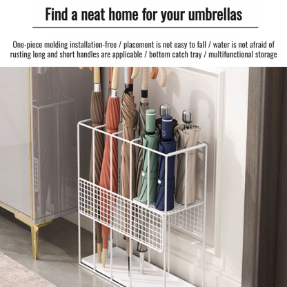 Umbrella storage rack household umbrella bucket door drain umbrella storage rack large capacity umbr
