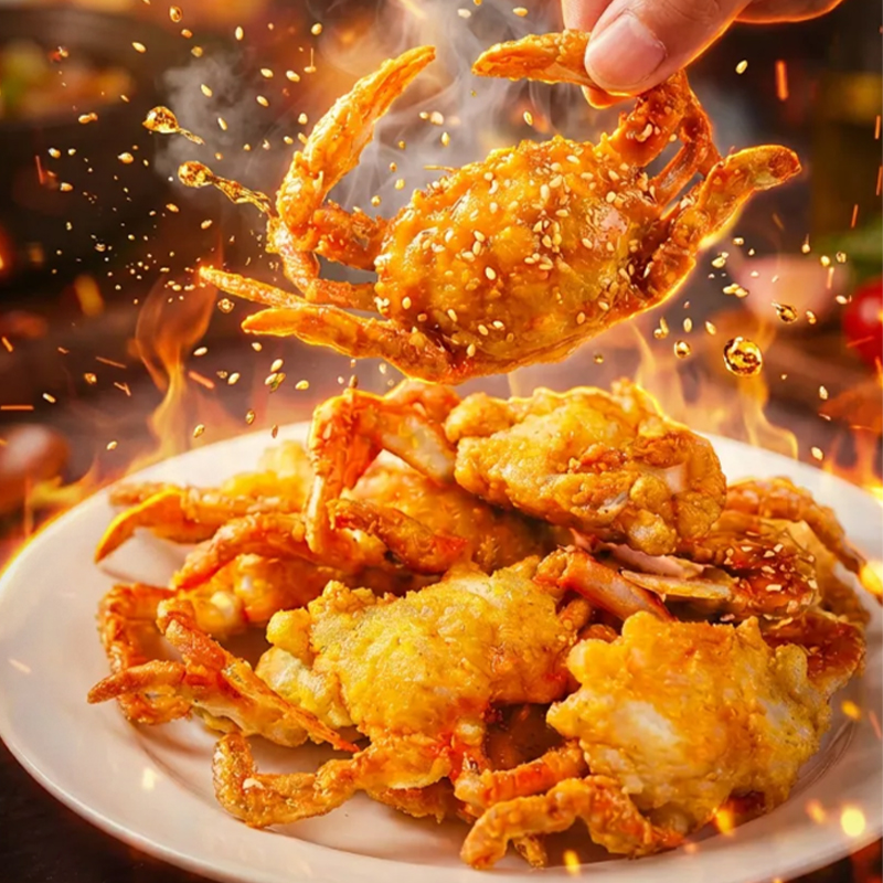 Premium Wild Caught Whole Mini Crabs - Low Carb Keto Friendly Snack - Vacuum Dehydrated Crispy Seafood 🦀🔥