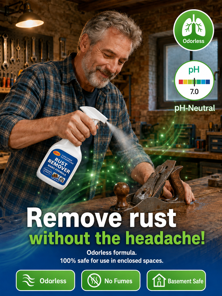 Fast Acting Nano Rust Remover ⭐ Dissolves Rust in 3 Minutes ⭐ Safe for All Metals ⭐ Long Lasting Protection ⭐ Eco Friendly Formula