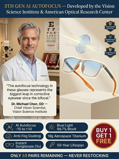 Developed by Ex-NASA and MIT Teams 0.1s Smart Auto-Focus Progressive Glasses Restore Your 30s Vision  | Say Goodbye to Constant Glasses Switching Smart Adaptive Progressive Readers for Driving Reading and DIY