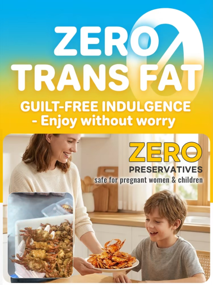 Premium Wild Caught Whole Mini Crabs - Low Carb Keto Friendly Snack - Vacuum Dehydrated Crispy Seafood 🦀🔥