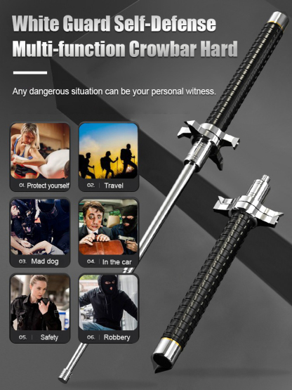 🛡️ Ultimate EDC: Close Combat Weapon: Telescopic Dog-Beating Staff / Trekking Pole – 1095 High-Carbon Steel, Window Breaker And 5000lbs Load Capacity! 💥👇