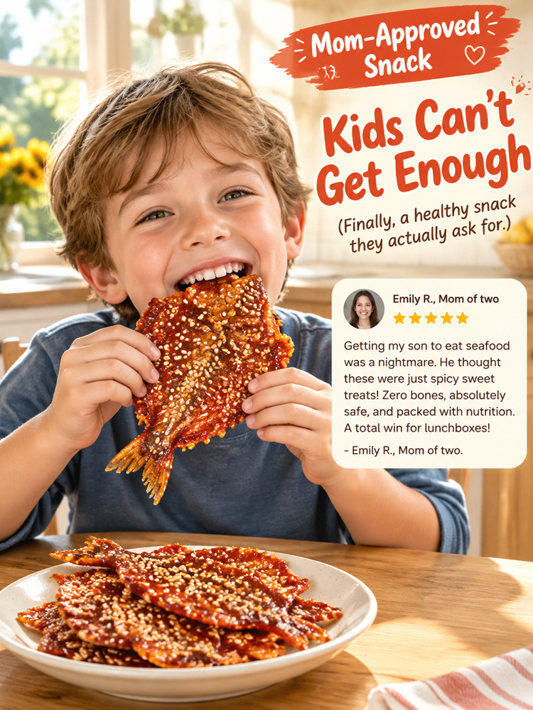 【Buy 3 Get 3 Free】✨ Honey Chili Fish Snacks | Wild Caught | Omega-3 Rich | Handcrafted 🌊