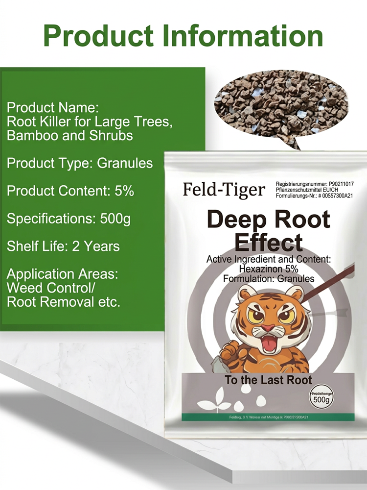 Feld-Tiger Deep Root Destroyer Granules | Kills Stumps BambooIvy | 3-Hour Fast Action | Pet Safe 🌳