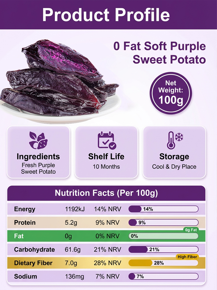  California Premium Purple Sweet Potato Strips | Soft Chewy Superfood | 100% Natural Non-GMO 🍠