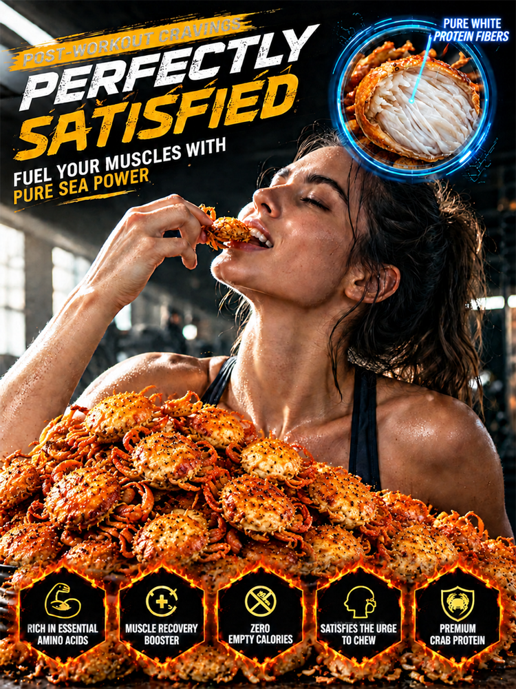 【 TODAY ONLY: Buy 1 Get 1 Free!】🦀【 TODAY ONLY: $8.5/Large Bag!】👉Low-fat, crispy, ready-to-eat crab meat snacks