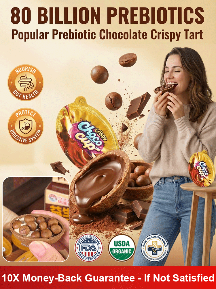 【BOGO】80 Billion Prebiotics Crunch Tart: FDA Certified Organic Dark Chocolate with Quinoa & Swiss Inulin (Sugar-Free) 🌿🍫If you don't like it, we'll give you a full refund!