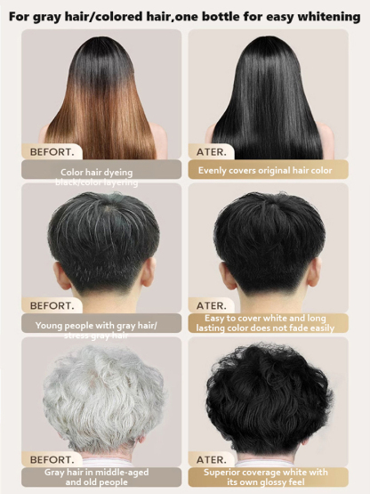 【TikTok Hot Item】 Caviar Protein Instant Hair Color Cream | 3 Minutes Gray Coverage | Ammonia Free | 100% Natural Finish 🌿✨