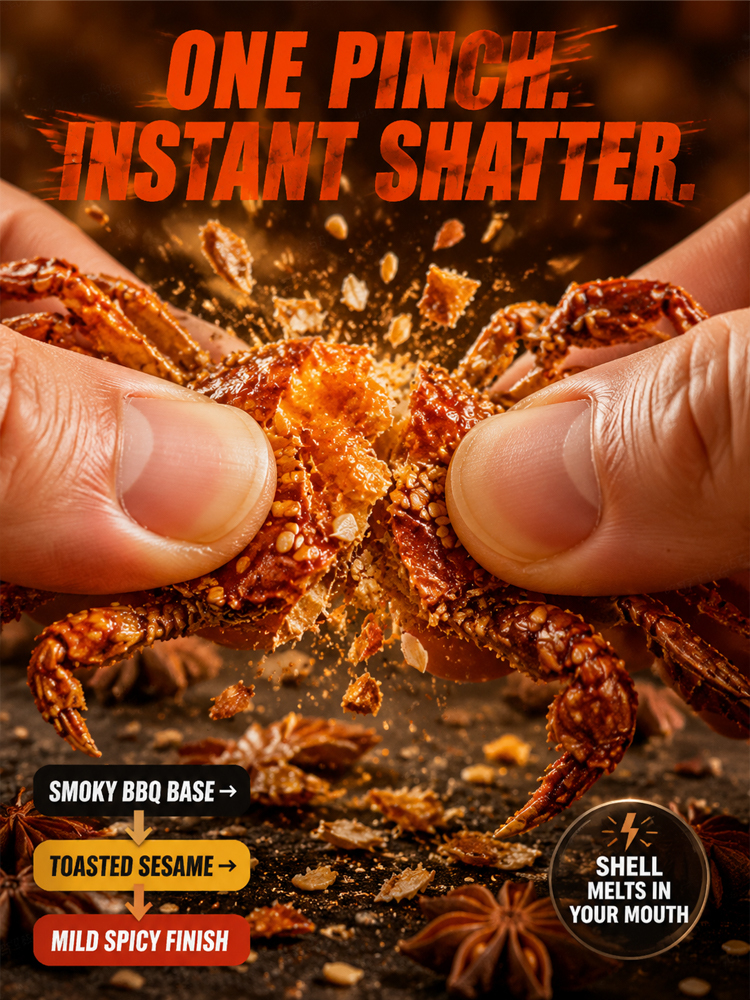 【 BOGO】Wild Alaskan Crunchy Mini Crabs🐟 Non-Fried, Keto, Low-GI. High Protein, Calcium. 100% Natural, 0 Additives.